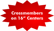 Crossmembers on 16" Centers