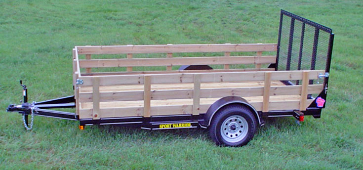 Single Axle Trailer Wood Sides